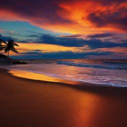 Beach background - sunset at the beach wallpaper  