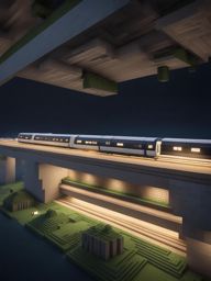 underground maglev transit tunnel connecting distant cities - minecraft house design ideas minecraft block style