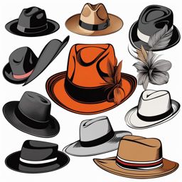 hat clipart: stylish hat adding flair to an outfit. 