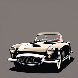 Classic Car Clipart - A vintage classic car in pristine condition, a symbol of elegance and timeless design.  color clipart, minimalist, vector art, 