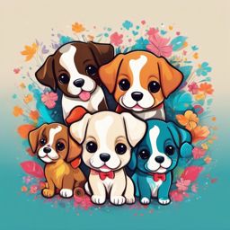 Cute iPad Wallpaper - Playful Puppies on iPad Screen  intricate patterns, splash art, wallpaper art