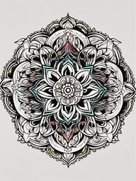 mandala vine tattoo  simple vector color tattoo