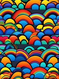 rainbow clipart - featuring its vibrant arch. 