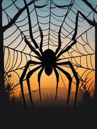 Spider clipart - spider in a spooky setting  