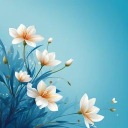 blue background flower  