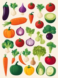 vegetables clipart - a colorful assortment of fresh and healthy vegetables 