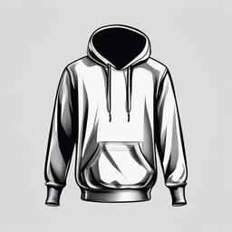 Hoodie with a pocket on the front clipart.  vector style illustration, white background