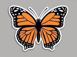 Pacific Grove Butterfly Sanctuary sticker- Monarch butterfly sanctuary in California, , sticker vector art, minimalist design