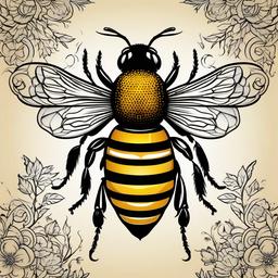 bee tattoo traditional  vector tattoo design