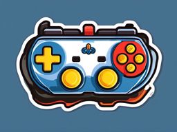 Gamepad sticker- Console gaming, , sticker vector art, minimalist design