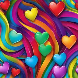 Heart Background Wallpaper - rainbow heart wallpaper  