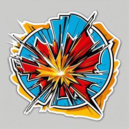 Comic book burst lines sticker- Dynamic and explosive, , sticker vector art, minimalist design
