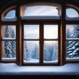 Snow Background Wallpaper - snowy window background  