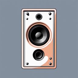 Clipart of a Speaker - Speaker symbolizing sound and audio,  color vector clipart, minimal style