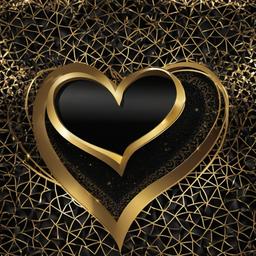 Heart Background Wallpaper - black gold heart background  