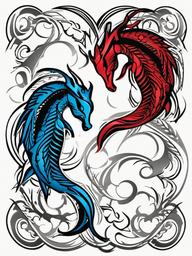 aquarius and scorpio tattoo designs  simple vector color tattoo