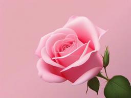 Background Pink Rose-Pastel pink with a single detailed rose illustration  background wallpaper