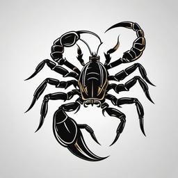 Big Scorpion Tattoo - Make a bold statement with a large and impactful scorpion tattoo design.  simple vector color tattoo,minimal,white background