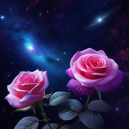 Galaxy Background Wallpaper - galaxy rose wallpaper  