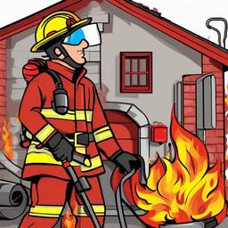 Fireman clipart - fire prevention activities  vector clipart