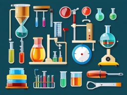 Lab Equipment clipart - Various tools and apparatus used in scientific experiments, ,color clipart vector style