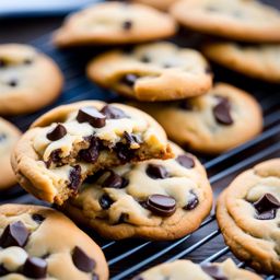 soft and chewy chocolate chip cookies, warm from the oven with gooey, melty chocolate chips. 