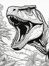 Giganotosaurus Coloring Pages - Giant Cretaceous Predator  black outline printable coloring page