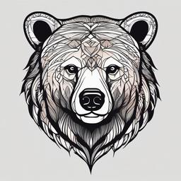 bear tattoo simple  simple vector color tattoo