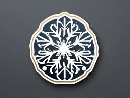 Snowflake Sticker - Capture the beauty and uniqueness of snowflakes with this delicate winter-themed sticker, , sticker vector art, minimalist design