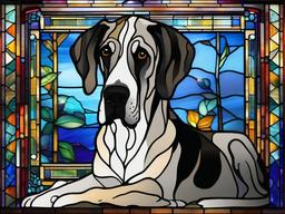 Stained Glass Great Dane - Great Dane with gentle demeanor  