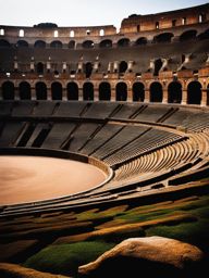 roman amphitheaters, with ancient grandeur, host cultural events in rome, italy. 