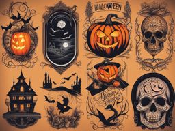 halloween tattoos, celebrating the spooky and festive spirit of the holiday. 