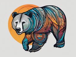 spirit bear tattoo  simple vector color tattoo