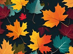 Cute Fall Wallpaper - Colorful Falling Leaves in a Maple Forest wallpaper, abstract art style, patterns, intricate