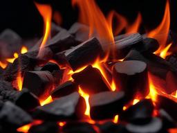 Fire Wallpaper - Soft glow of smoldering coals  background wallpaper