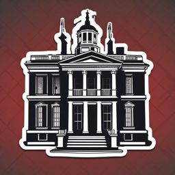 Independence Hall sticker- Historic building where the Declaration of Independence was debated and adopted, , sticker vector art, minimalist design