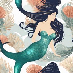 mermaid clipart - a graceful mermaid with a shimmering tail. 