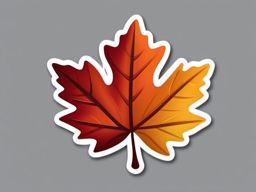 Maple Leaf in Autumn Emoji Sticker - The symbol of fall's rich tapestry, , sticker vector art, minimalist design