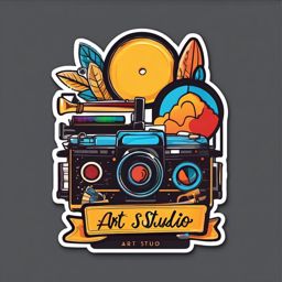 Art Studio sticker- Creative Canvas Inspirations, , color sticker vector art