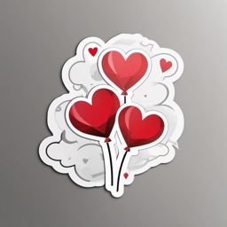 Magnet attracting hearts sticker, Attractive , sticker vector art, minimalist design