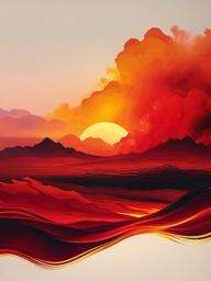 Fire Wallpaper - Inferno with bold red and yellow hues  sunset background