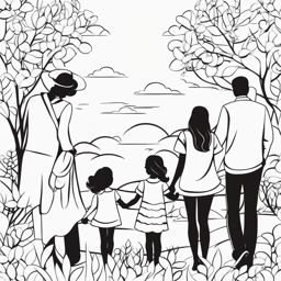 family clipart black and white - sharing warmth and togetherness. 