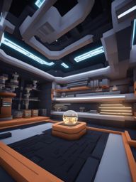 space-age laboratory with advanced scientific equipment - minecraft house design ideas 