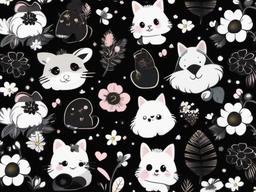 cute black wallpaper aesthetic  ,desktop background wallpaper