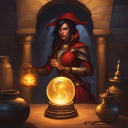 lirael shadowdancer, a tiefling rogue, is stealing a priceless gem from a well-guarded museum. 