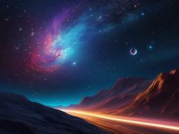 Clear night sky, distant galaxy of stars sparkles, each celestial body story waiting to be told, journey yet to be taken. hyperrealistic, intricately detailed, color depth,splash art, concept art, mid shot, sharp focus, dramatic, 2/3 face angle, side light, colorful background