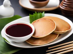 red bean pancakes, thin pancakes filled with sweet red bean paste. 