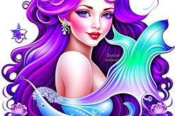 mermaid clipart - lorelei, a hauntingly beautiful and melodious mermaid. 