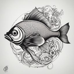fish tattoo, symbolizing abundance, adaptability, and transformation. 