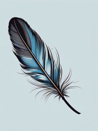 Feather Clipart - A delicate feather drifting on a gentle breeze, a symbol of freedom.  color clipart, minimalist, vector art, 